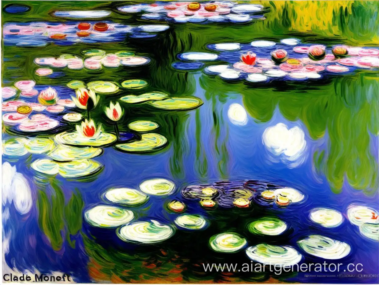Tranquil-Water-Lilies-Painting-by-Claude-Monet