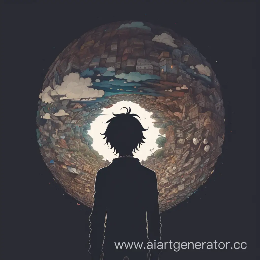 Captivating-Minimalist-Anime-Portrait-Inner-World-of-a-DarkHaired-Guy-with-Brown-Eyes