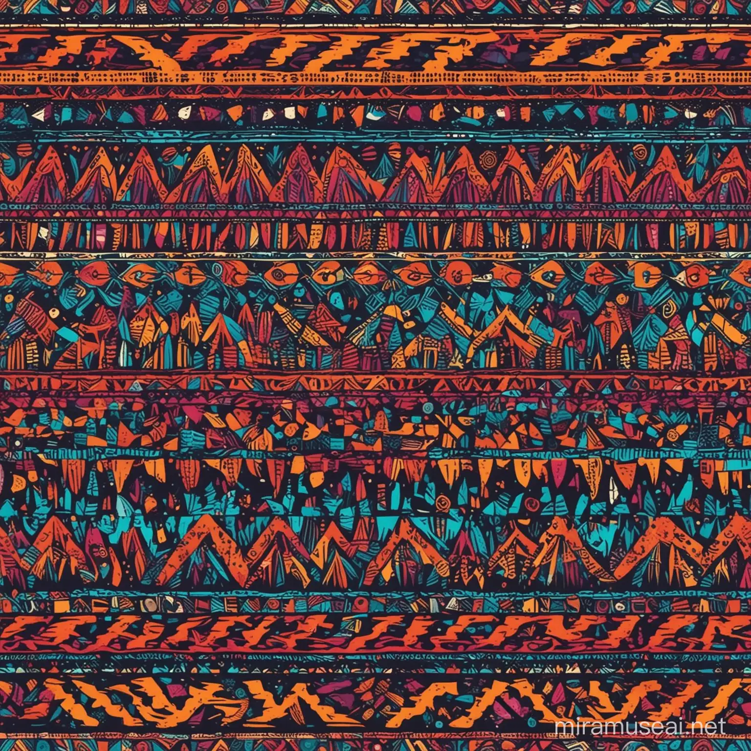 vibrant and bold colors Tribal-Themed  background design