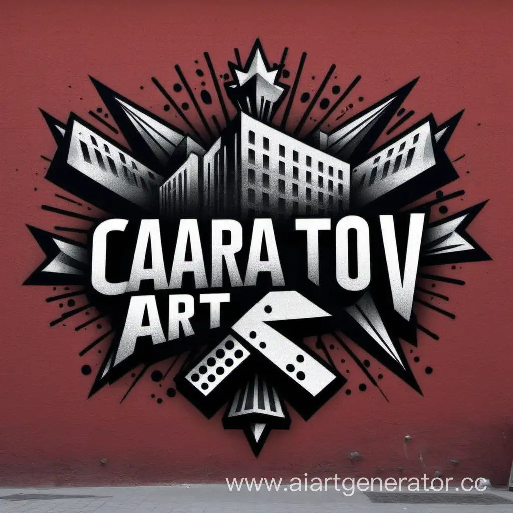 Логотип фестиваля уличного искусства. Название "Саратов АРТ"
