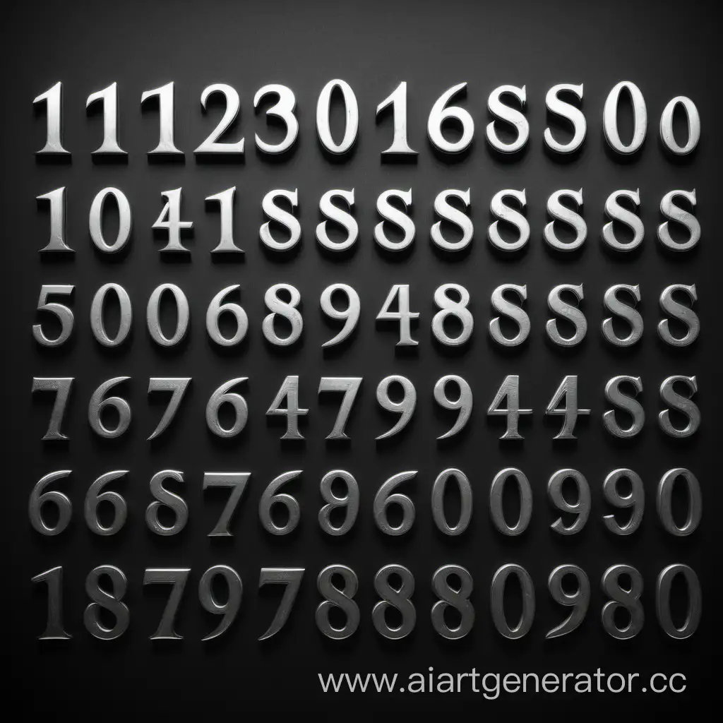 The numbers "110" in the style of metal