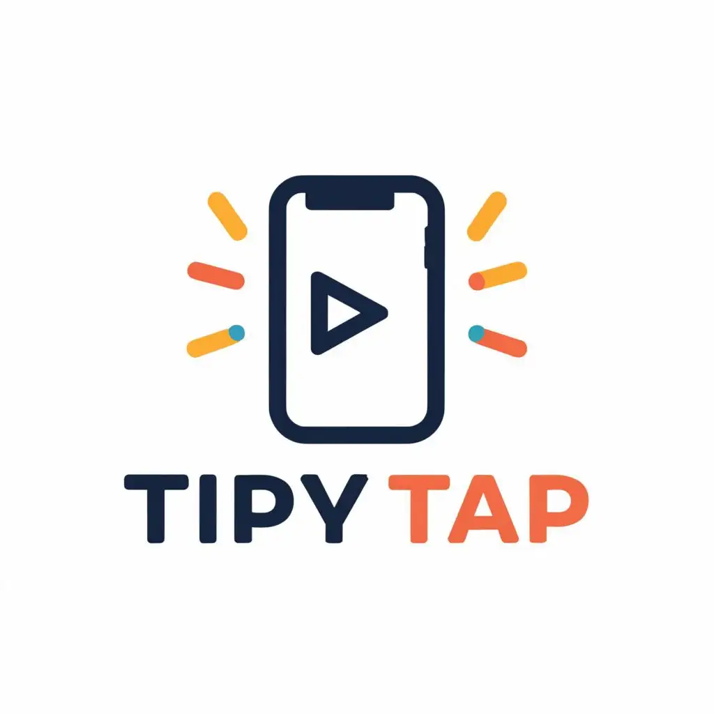 a logo design,with the text "tipy tap", main symbol:a phone,Moderate,be used in Entertainment industry,clear background