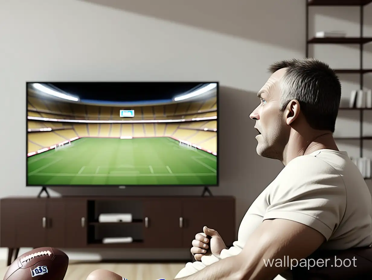 Man watching football 