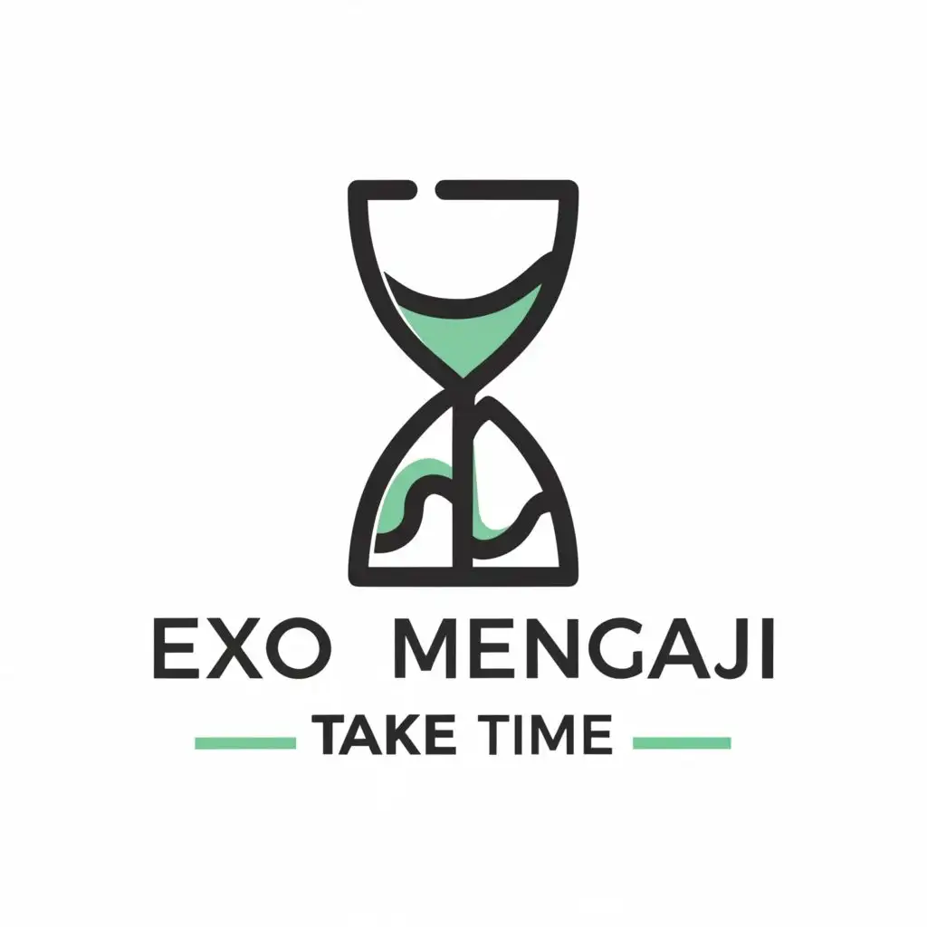a logo design,with the text "Exo Mengaji", main symbol:Good Things Take Time,Minimalistic,be used in Nonprofit industry,clear background