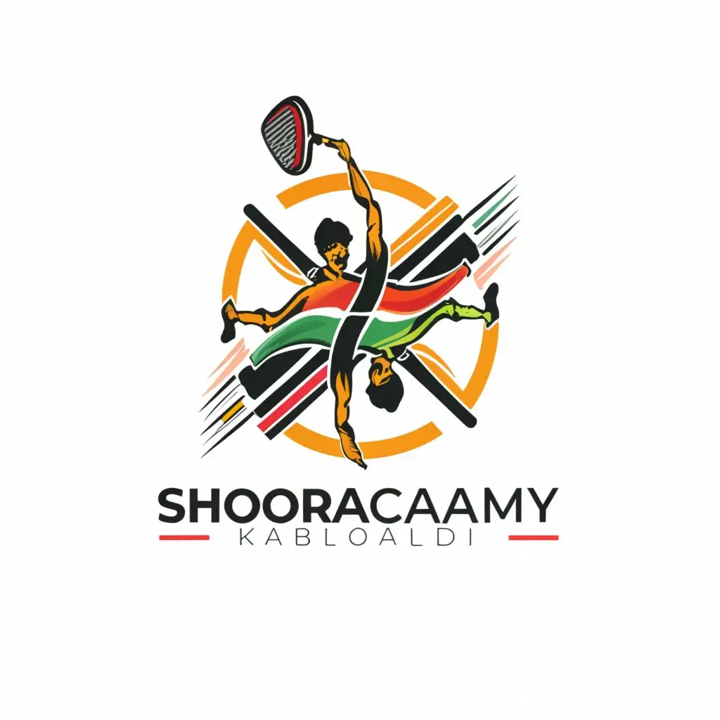 a logo design,with the text "Shooracadamy", main symbol:Kabaddi,Moderate,be used in Sports Fitness industry,clear background