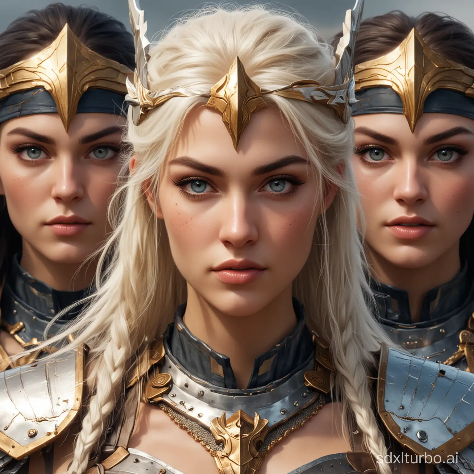 beautiful faces of valkyries