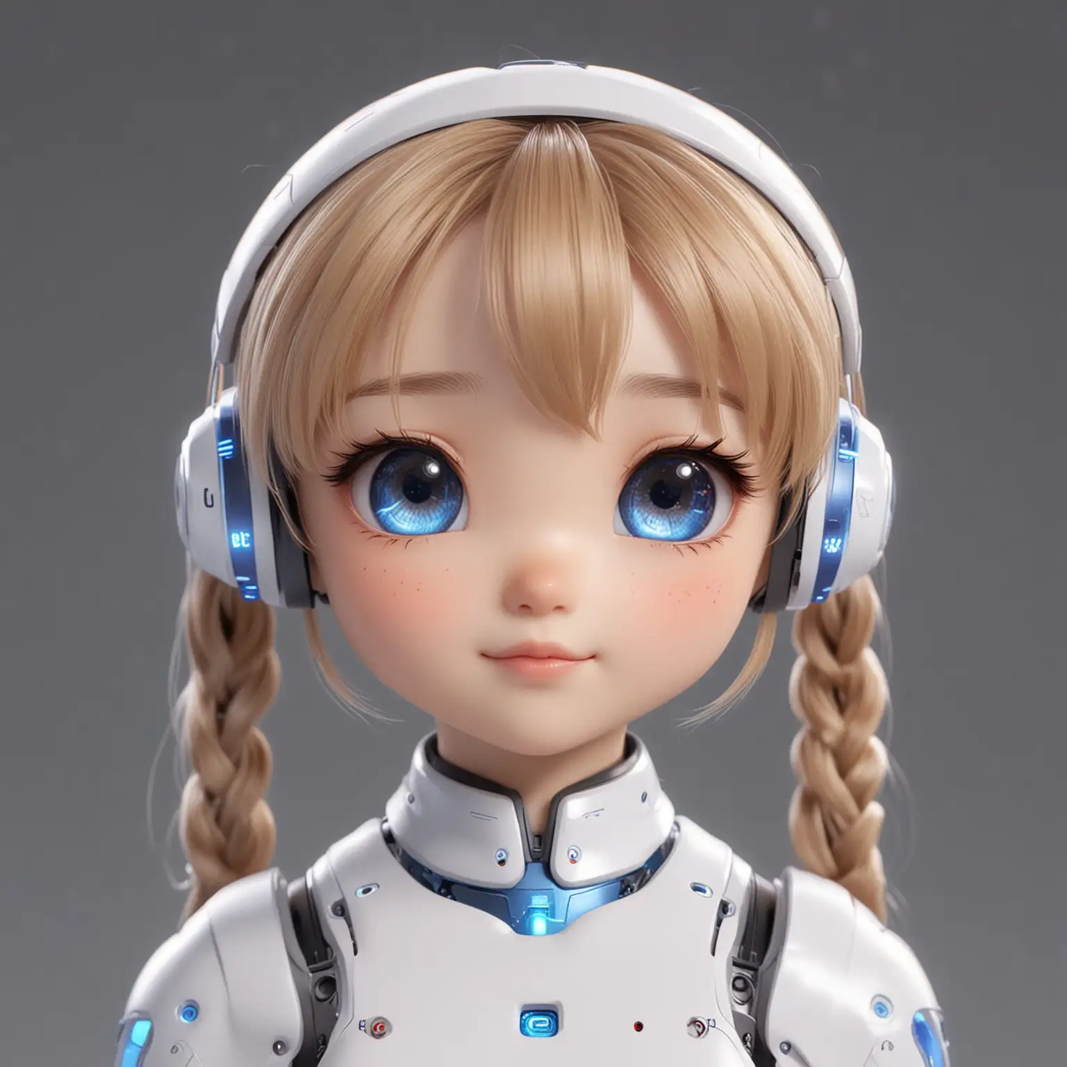 Adorable AI Robot with Endearing Expression