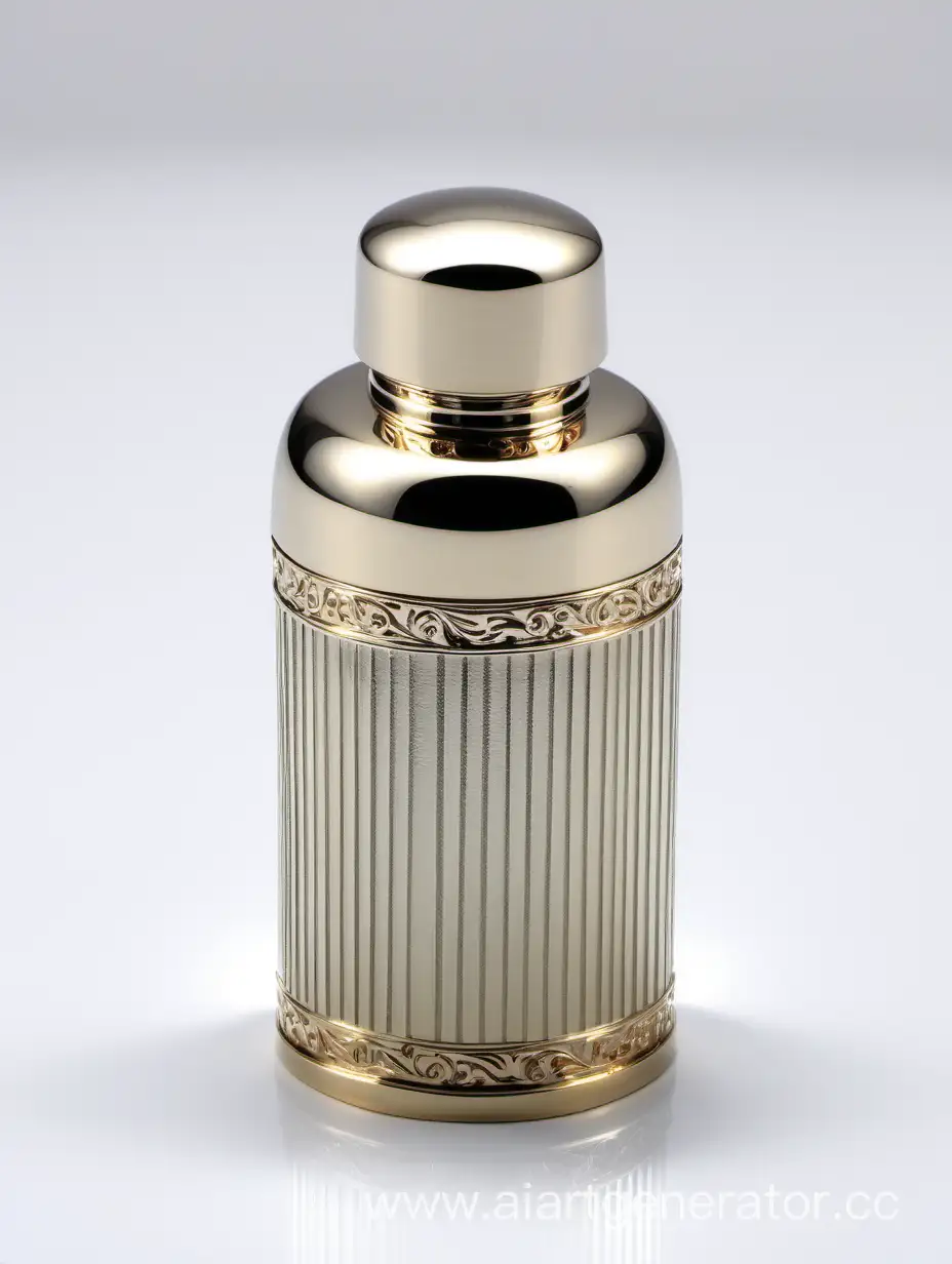 Elegant-Zamac-Perfume-Decorative-Ornamental-Long-Cap-with-LINES-Metallizing-Finish