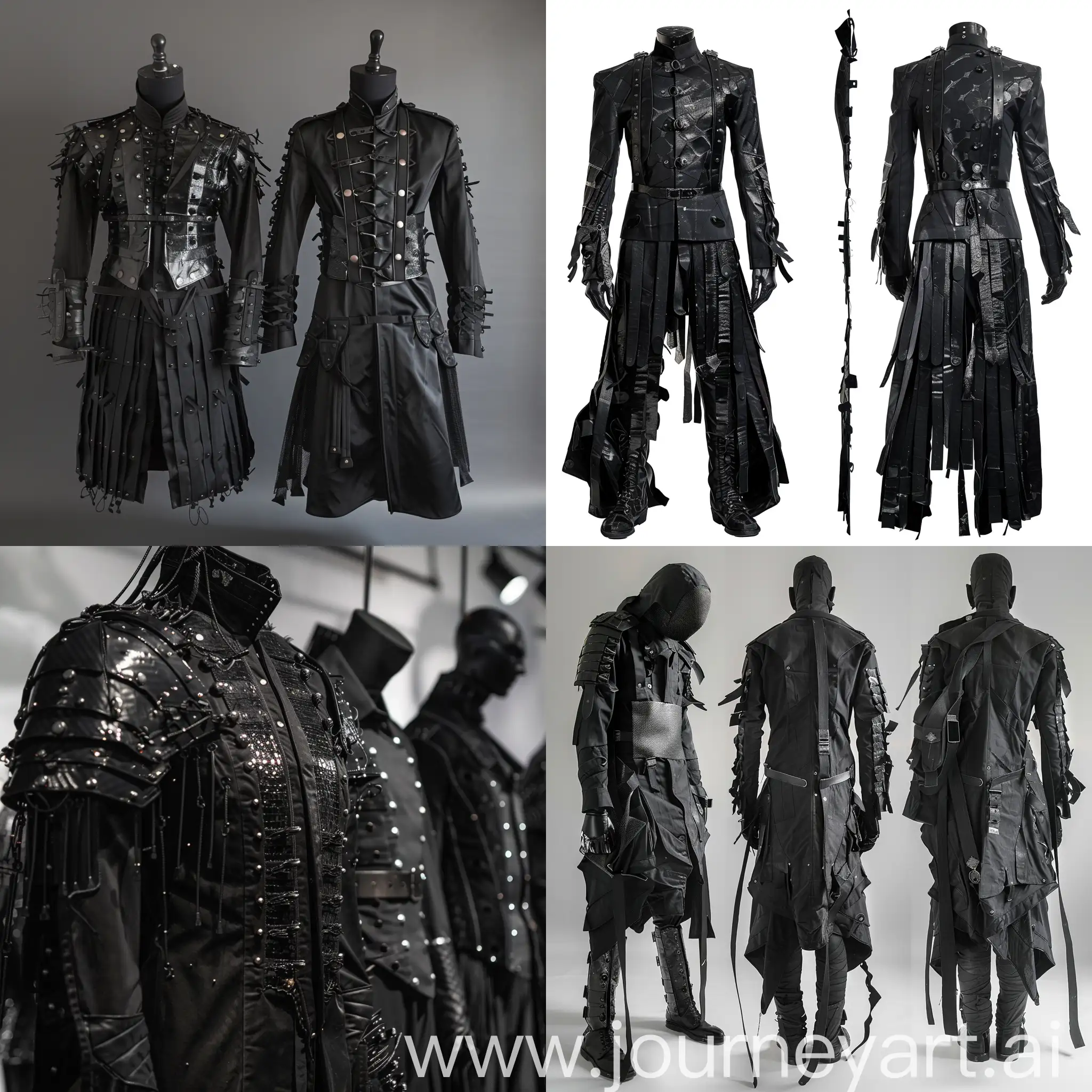 Metallic-MilitaryInspired-Black-Costume