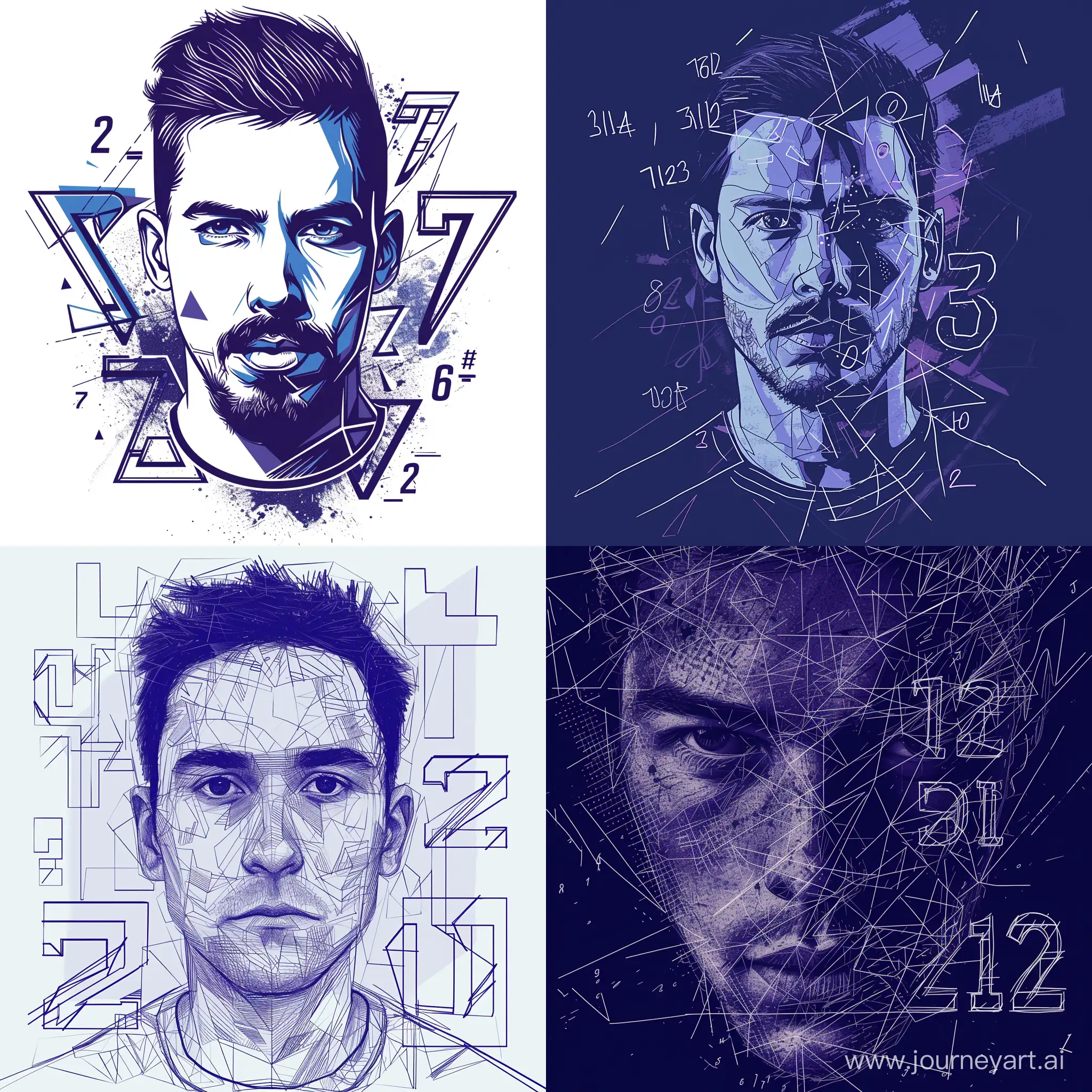 Geometric-Avatar-with-Indigo-Coloring-for-Social-Network-Profile