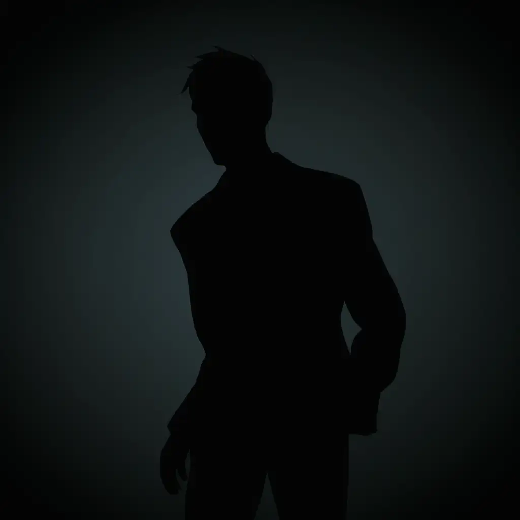 Dynamic Silhouette of a Man in Motion