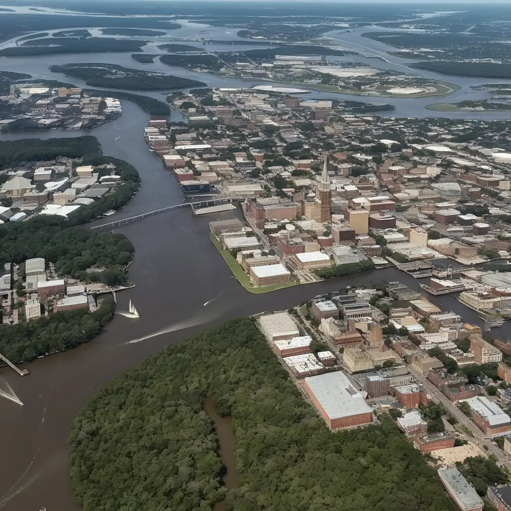 Aerial Panorama of Breathtaking Savannah Landscape with Wildlife