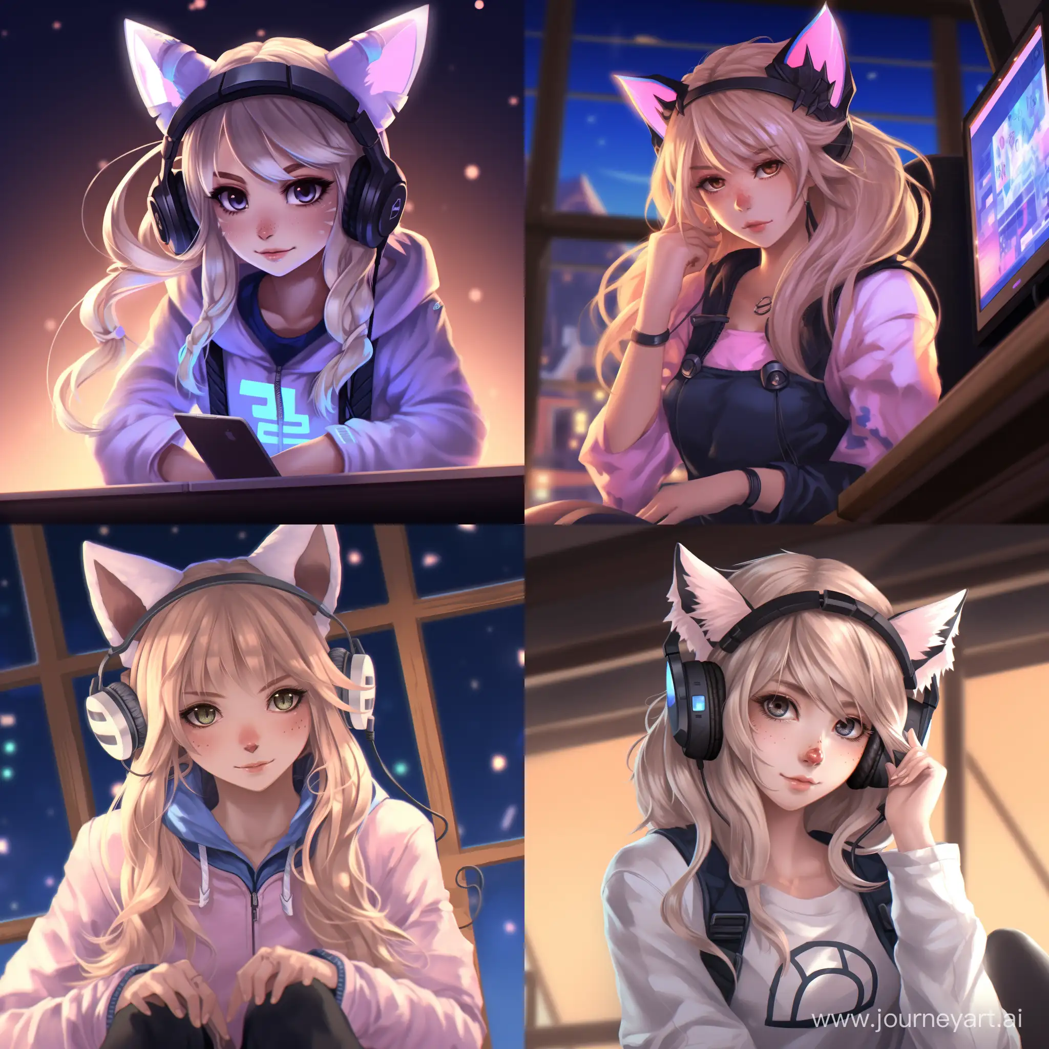 Anime-Style-Girl-Gamer-with-Cat-Ears-and-Light-Hair