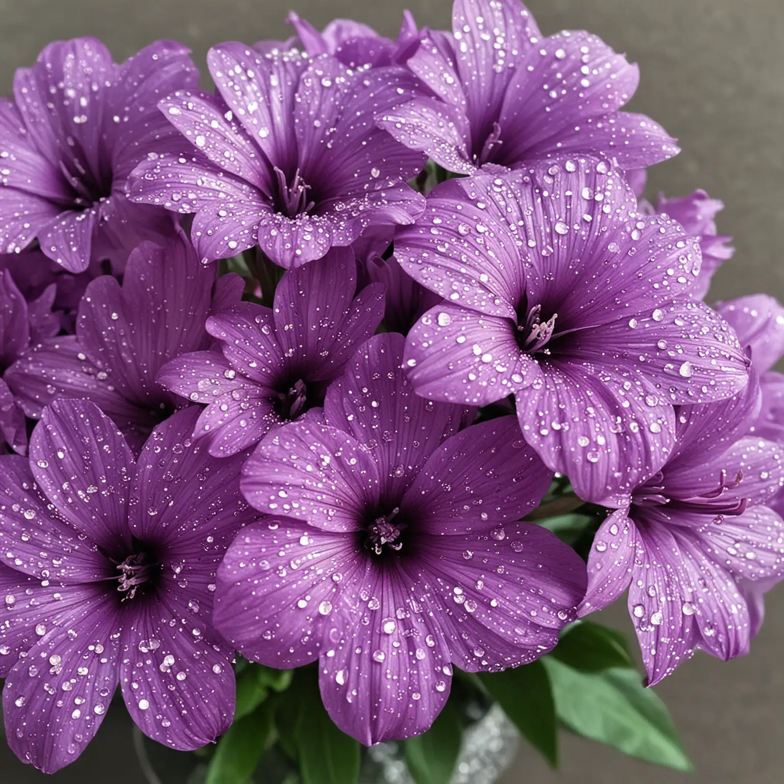 sparkly purple flowers