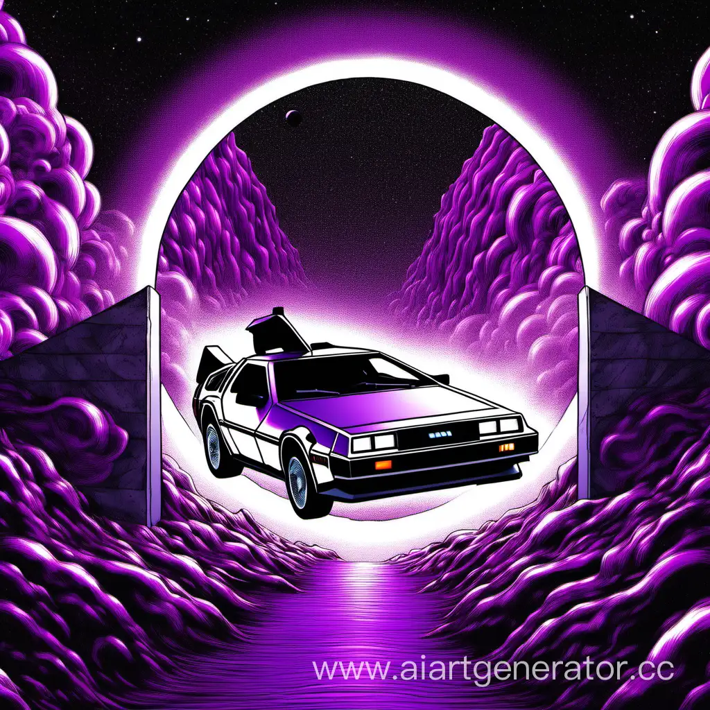 DeLorean-Flying-Out-of-Purple-Portal