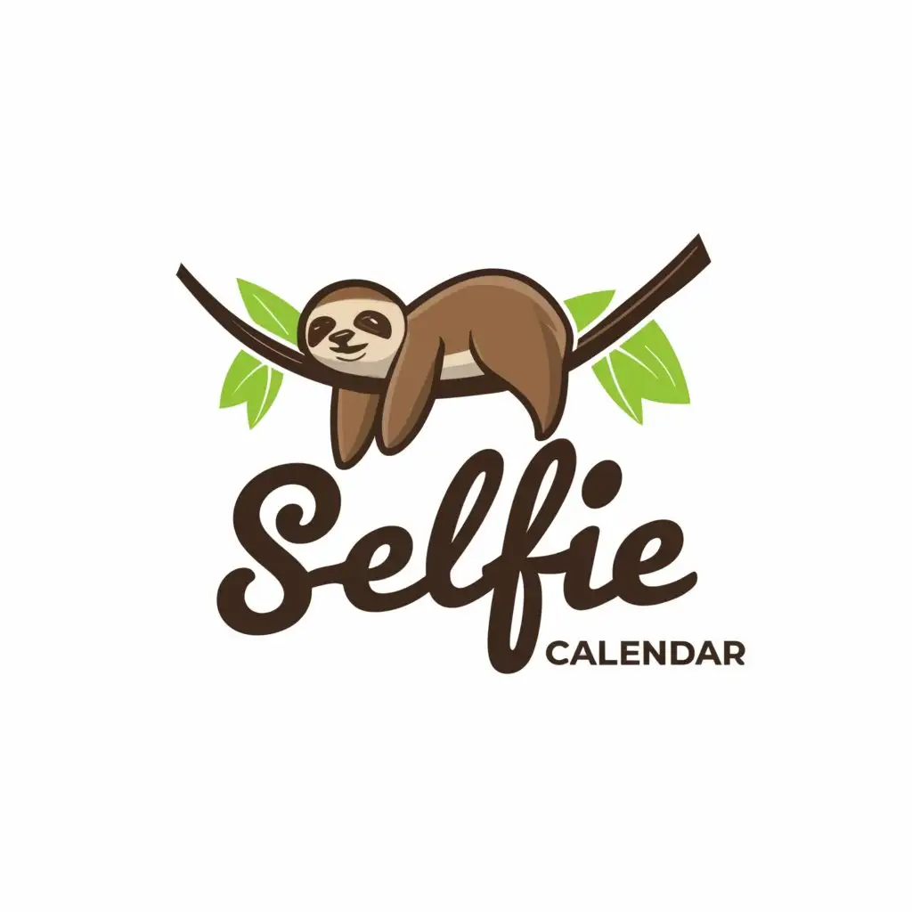 a logo design,with the text "Selfie", main symbol:Sloth calendar,Moderate,be used in Nonprofit industry,clear background