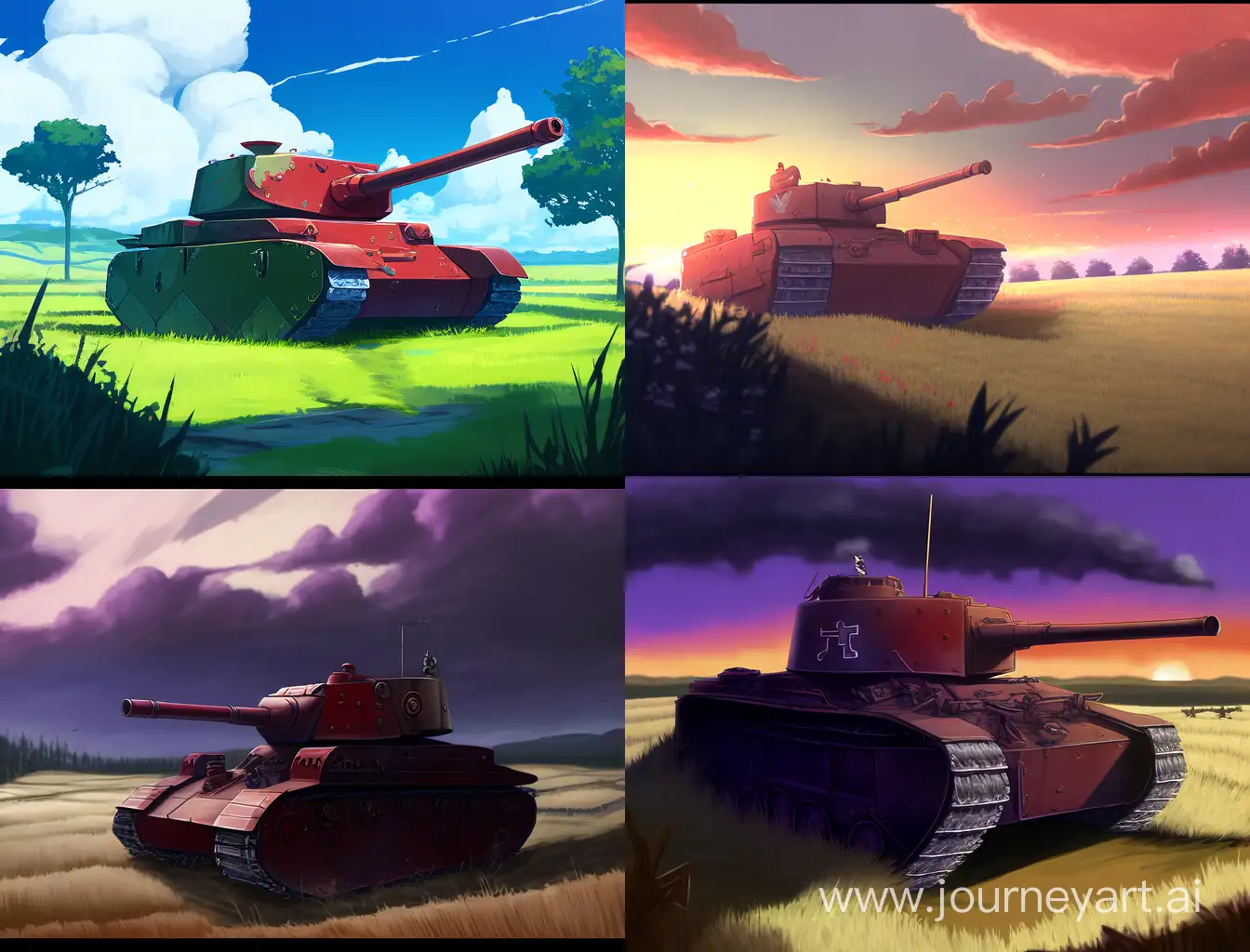 Crimson-Tank-in-Field-with-Seated-Tanker