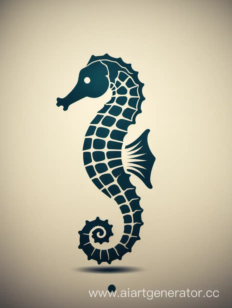 minimalistic seahorse logo stencil




 