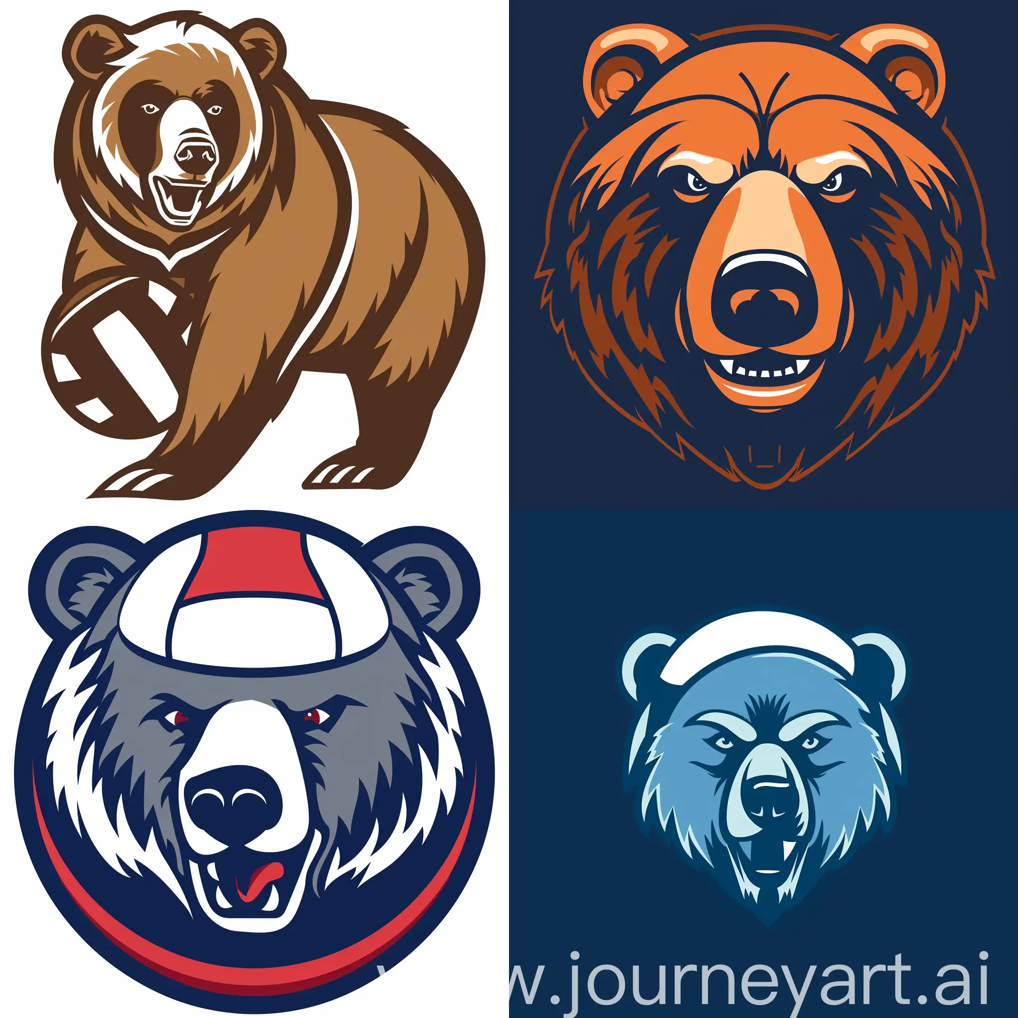 логотип волейбольной команды с медведем