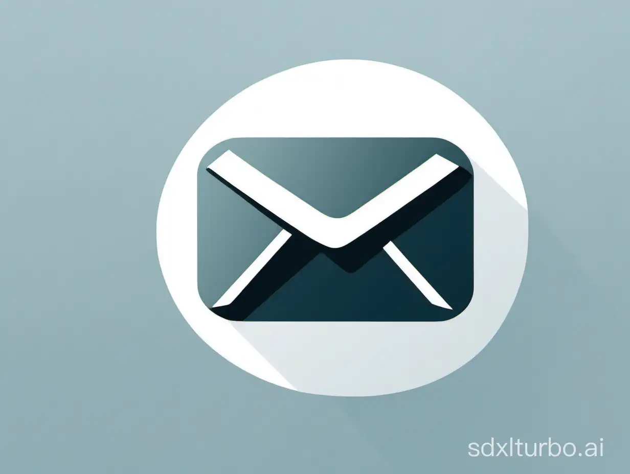 Icon design. Depict 'Email' symbol. Style: Flat, sharp-angle, modern, simple.