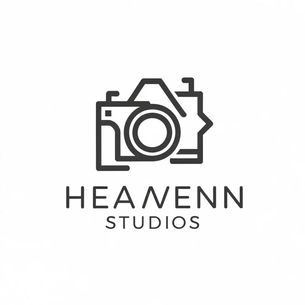 a logo design,with the text "Heaven Studios", main symbol:camera,Moderate,clear background