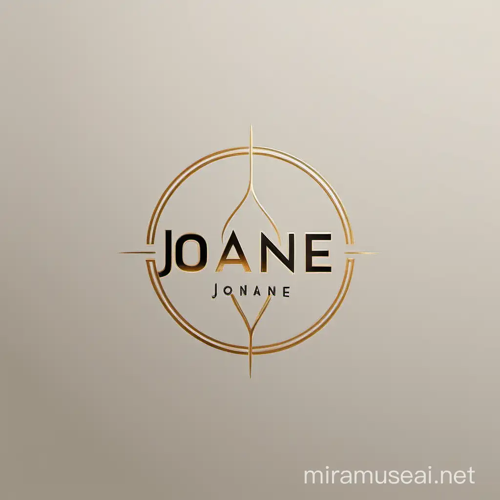 Create a logo for 'JOANE' that reflects the provided design model, incorporating a metallic accent to elevate its modern elegance. The logo should maintain a clean and minimalist aesthetic with a hint of sophistication through the use of a metallic finish on one element.
create with a with backgroud to after make a vector
