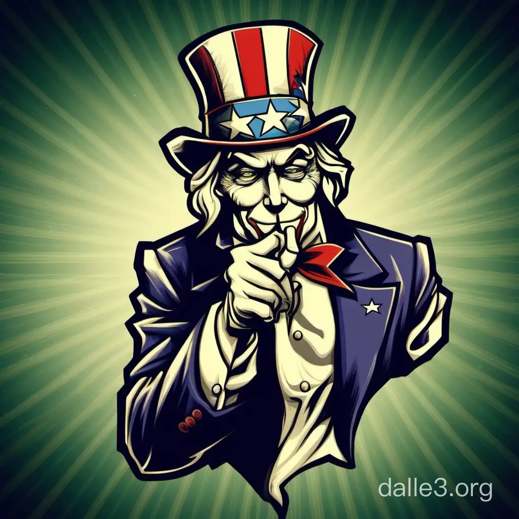 Patriotic Uncle Sam Smoking a Joint in the USA | Dalle3 AI