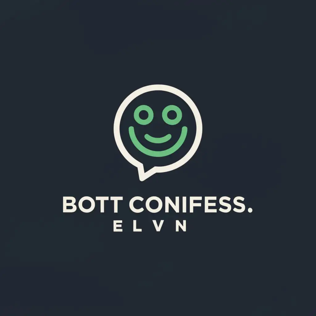 a logo design,with the text "BOT CONFESS ELVEN", main symbol:WhatsApp bot,Minimalistic,be used in Technology industry,clear background