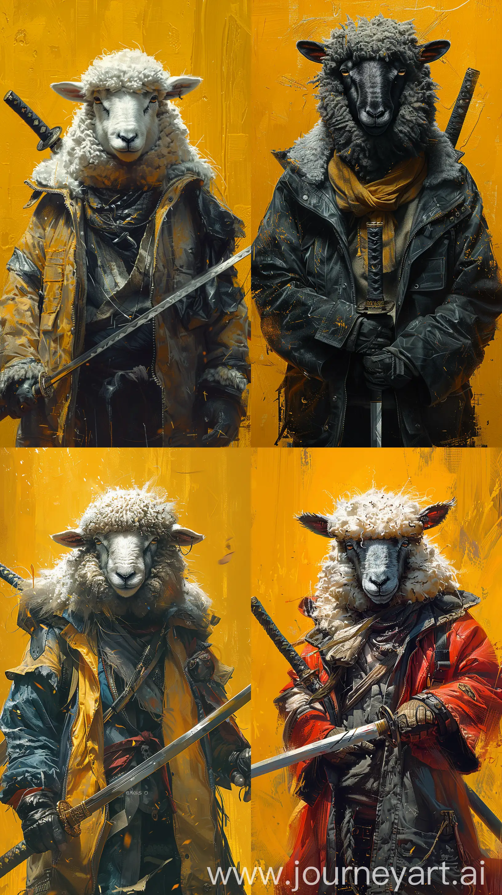 Dynamic-Heroic-Merino-Sheep-Art-Wallpaper