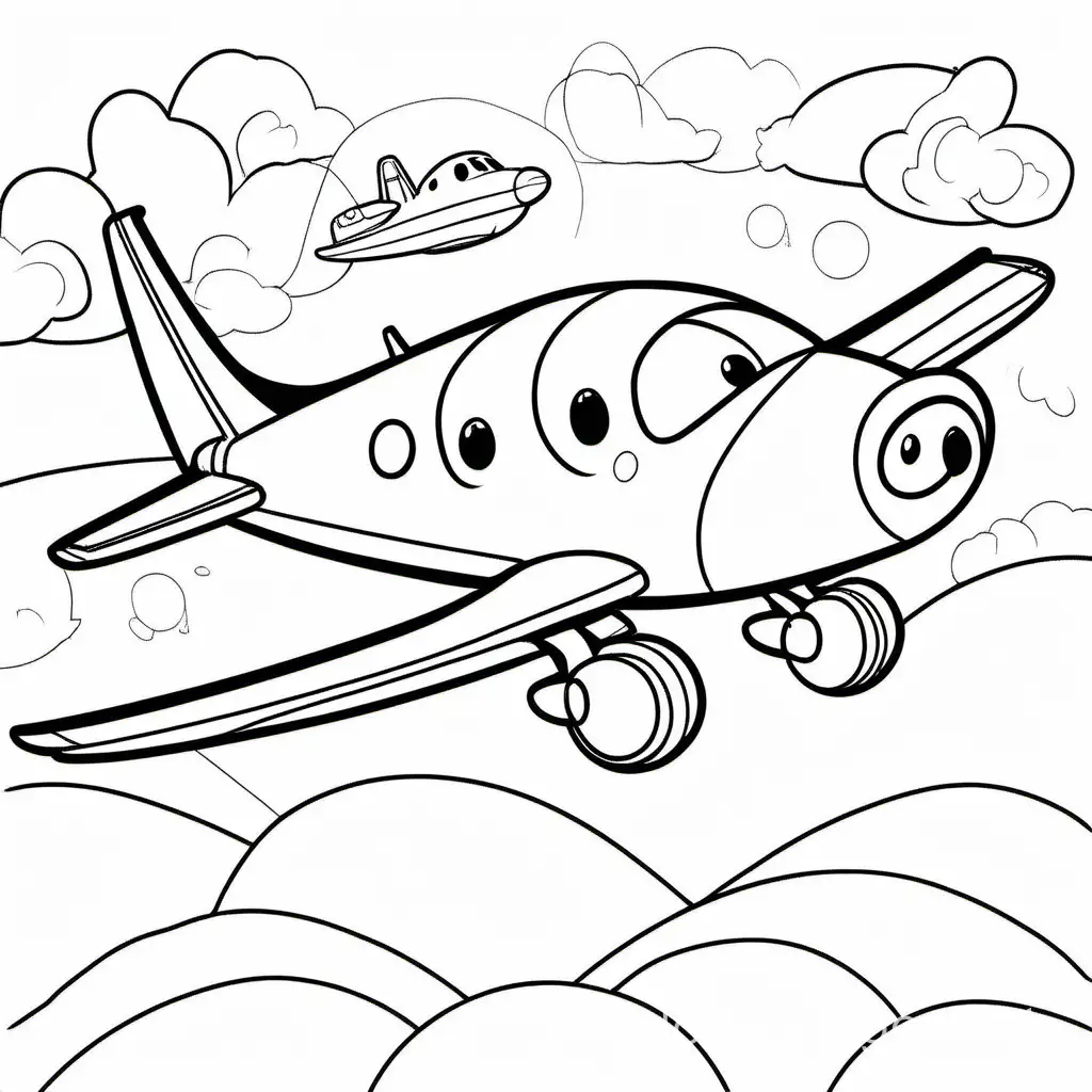 Happy-Airplane-Coloring-Page-for-Kids-Smiling-Aircraft-with-Joyful-Expression