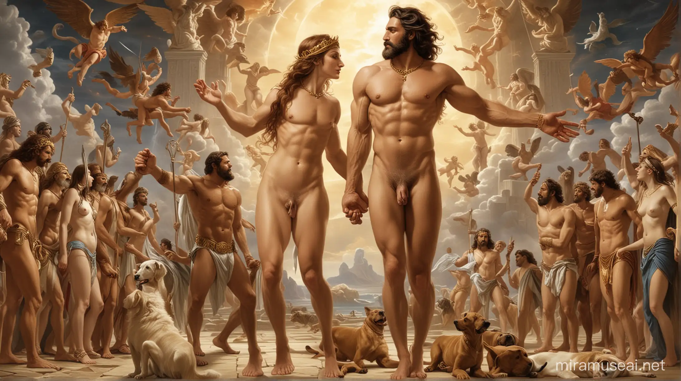 Divine Creation Gods and Human Origins in Mythological Form