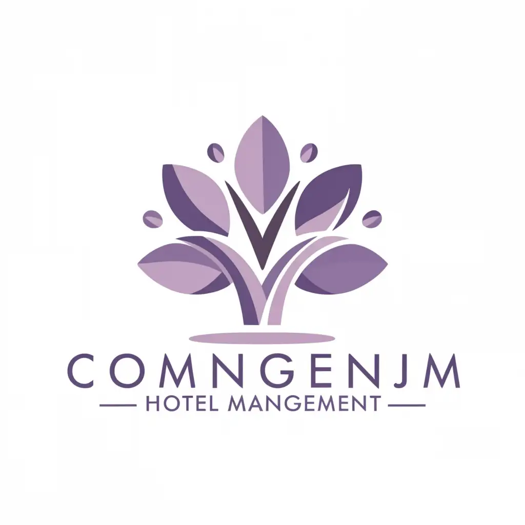 a logo design,with the text "Hotel Management", main symbol:lilac,Moderate,be used in Legal industry,clear background