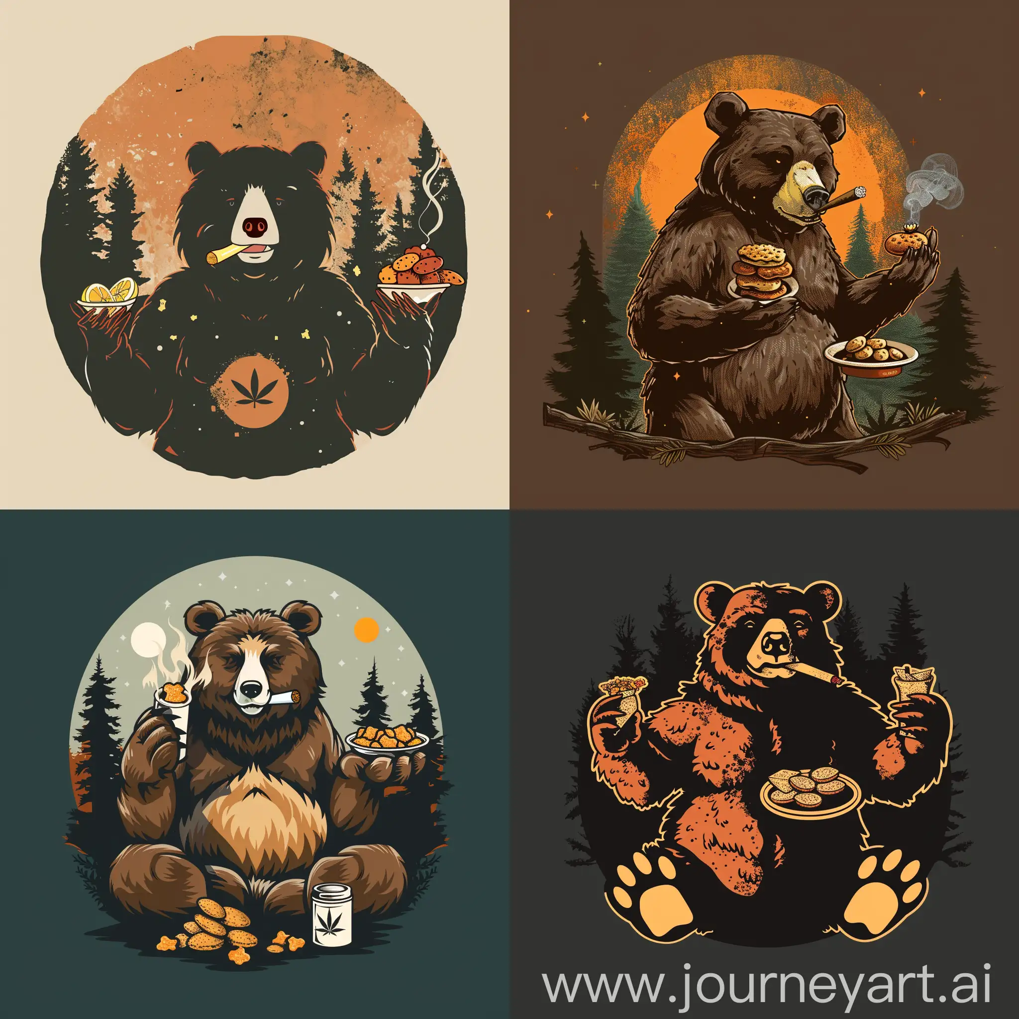American-Forest-Bear-Logo-Snacking-and-Relaxing