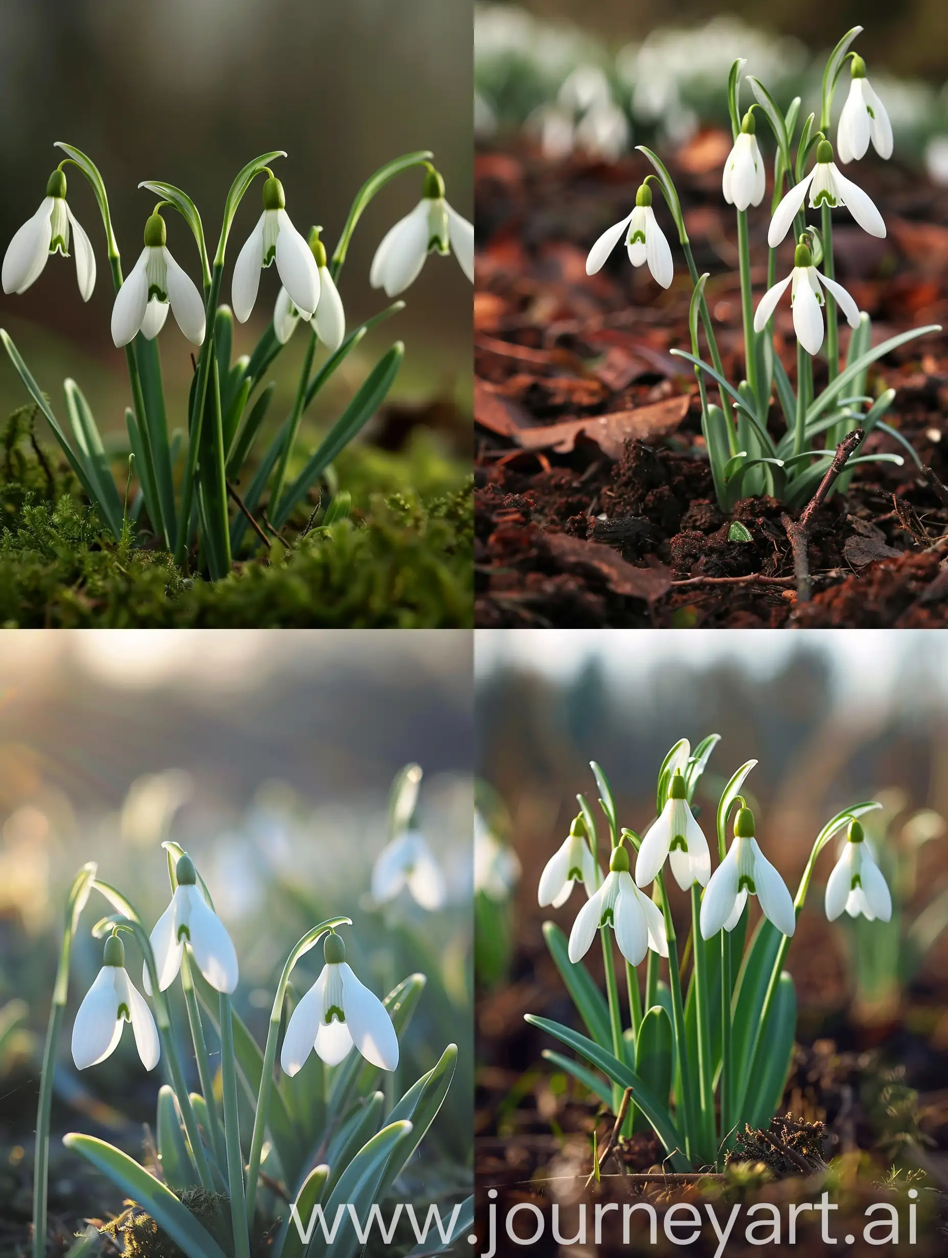 Vibrant-Spring-Snowdrop-Flowers-in-Full-Bloom