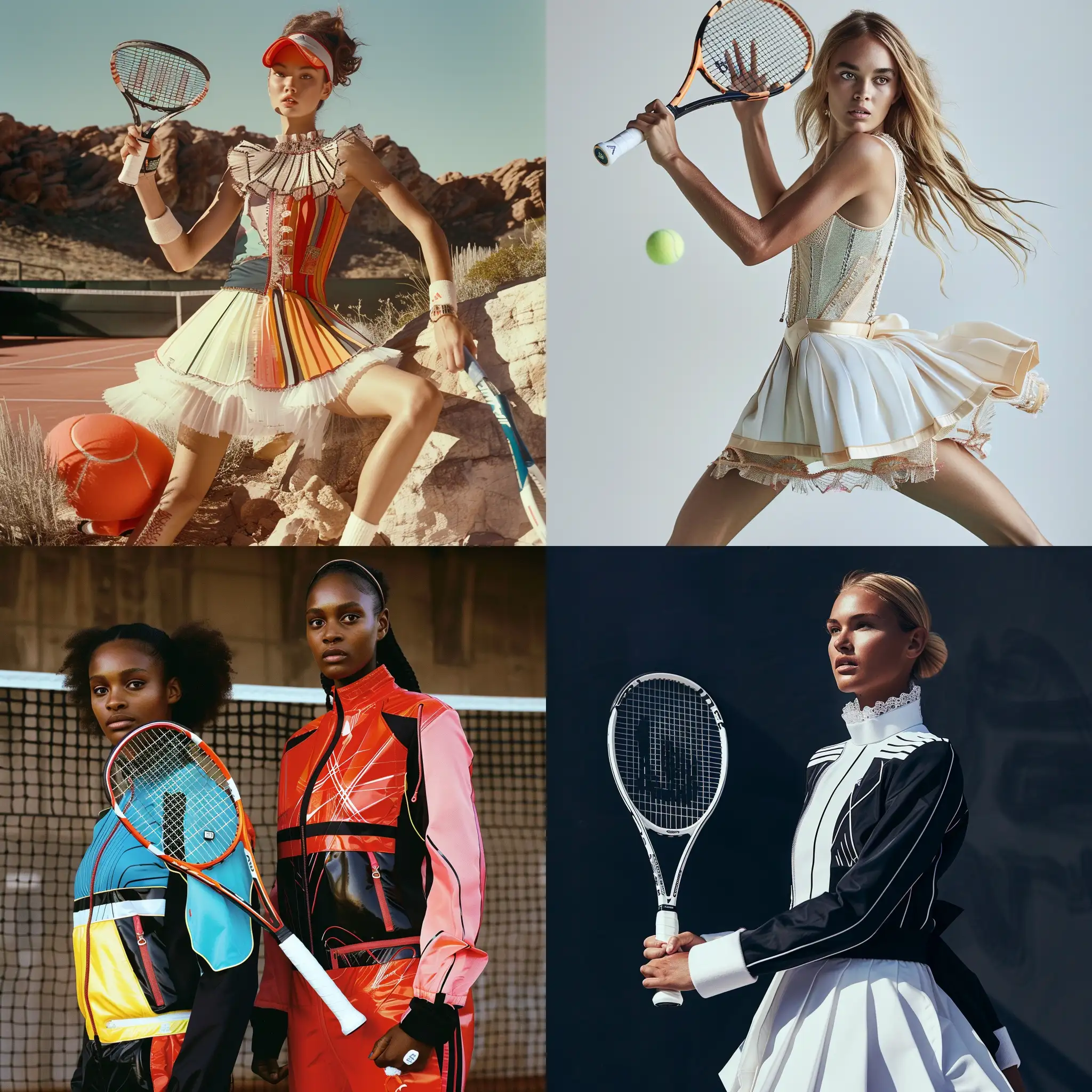 High-Fashion-Tennis-Mode-Elegant-Athlete-in-Glamorous-Tennis-Attire