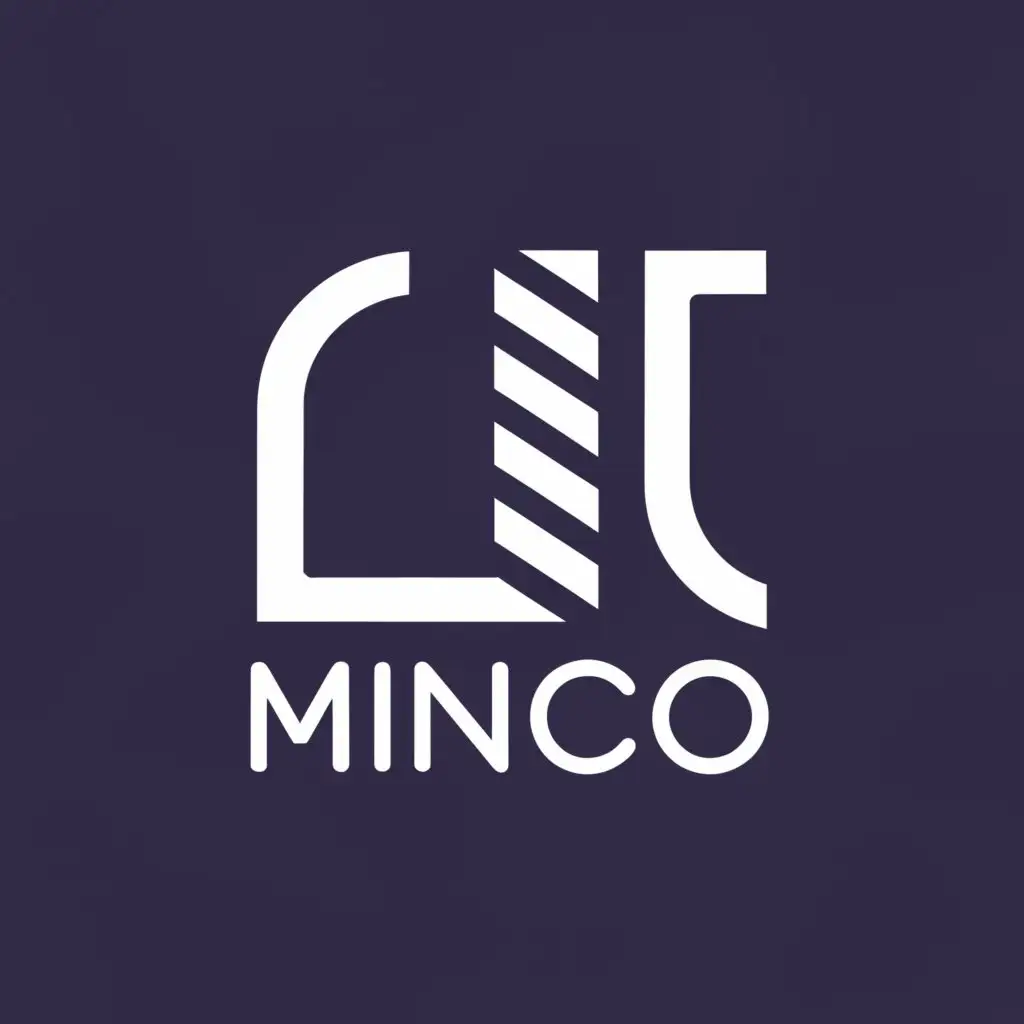 a logo design,with the text "MINCO", main symbol:ALUMINUM FACTORY,complex,be used in Construction industry,clear background