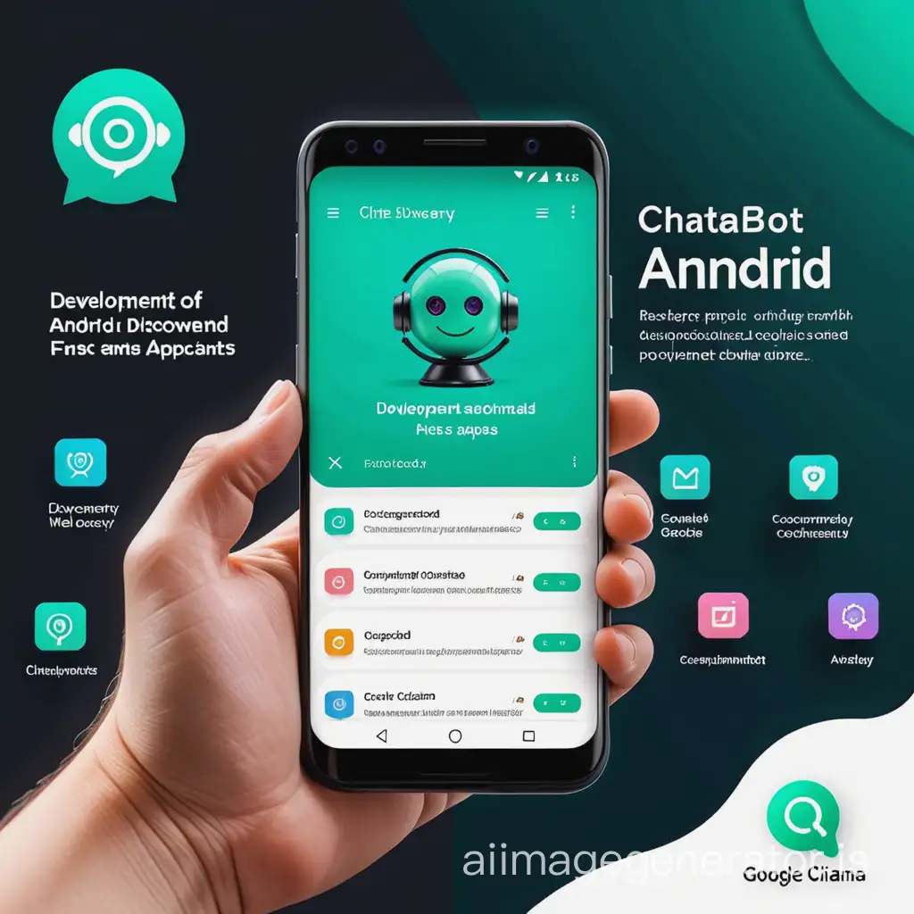"Development of applications on Android"  Chatbot for knowledge discovery  Web and Mobile App Figma design, Powerpoint, Google slides
