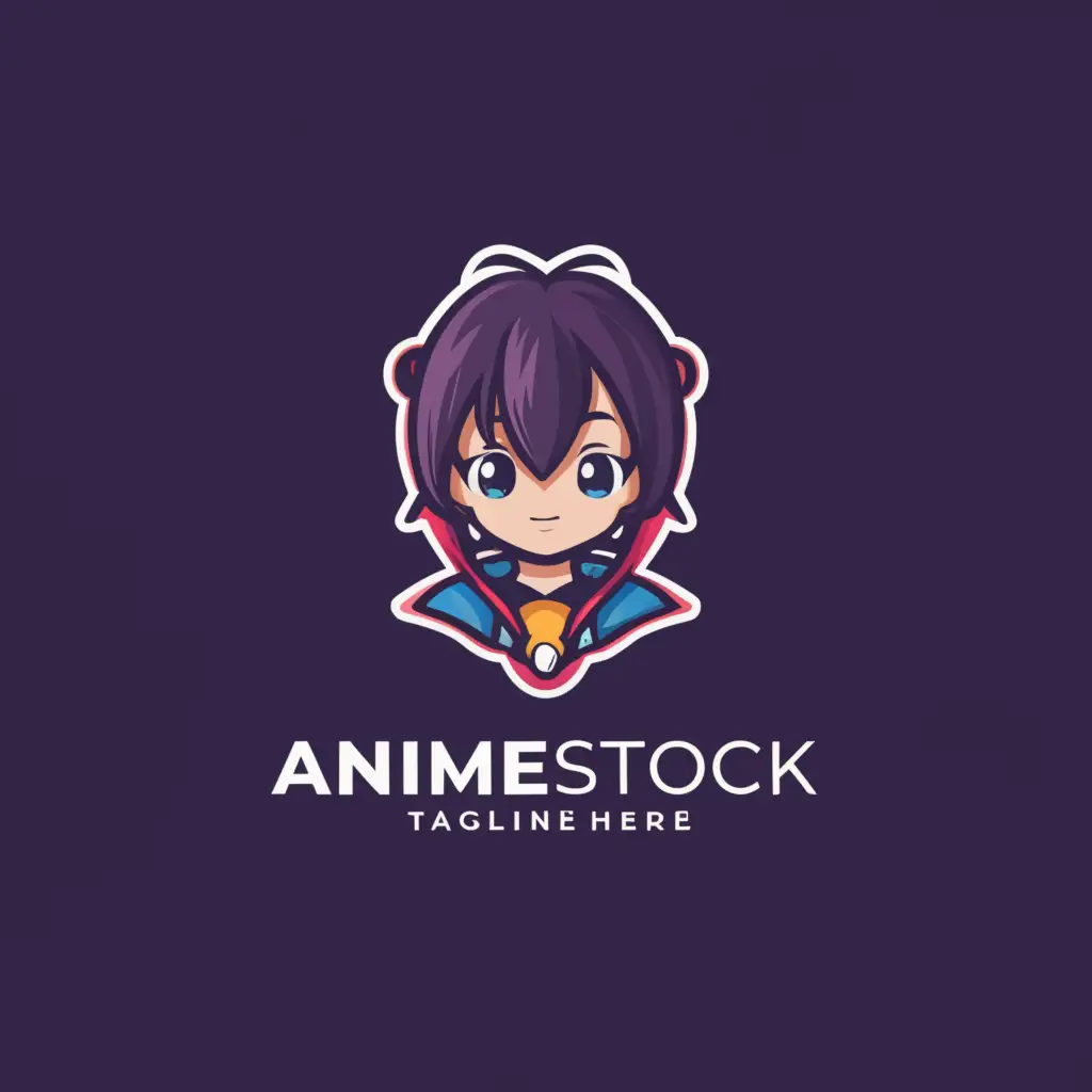 a logo design,with the text "[AnimeStock] ", main symbol:Anime girl,Minimalistic,be used in Entertainment industry,clear background