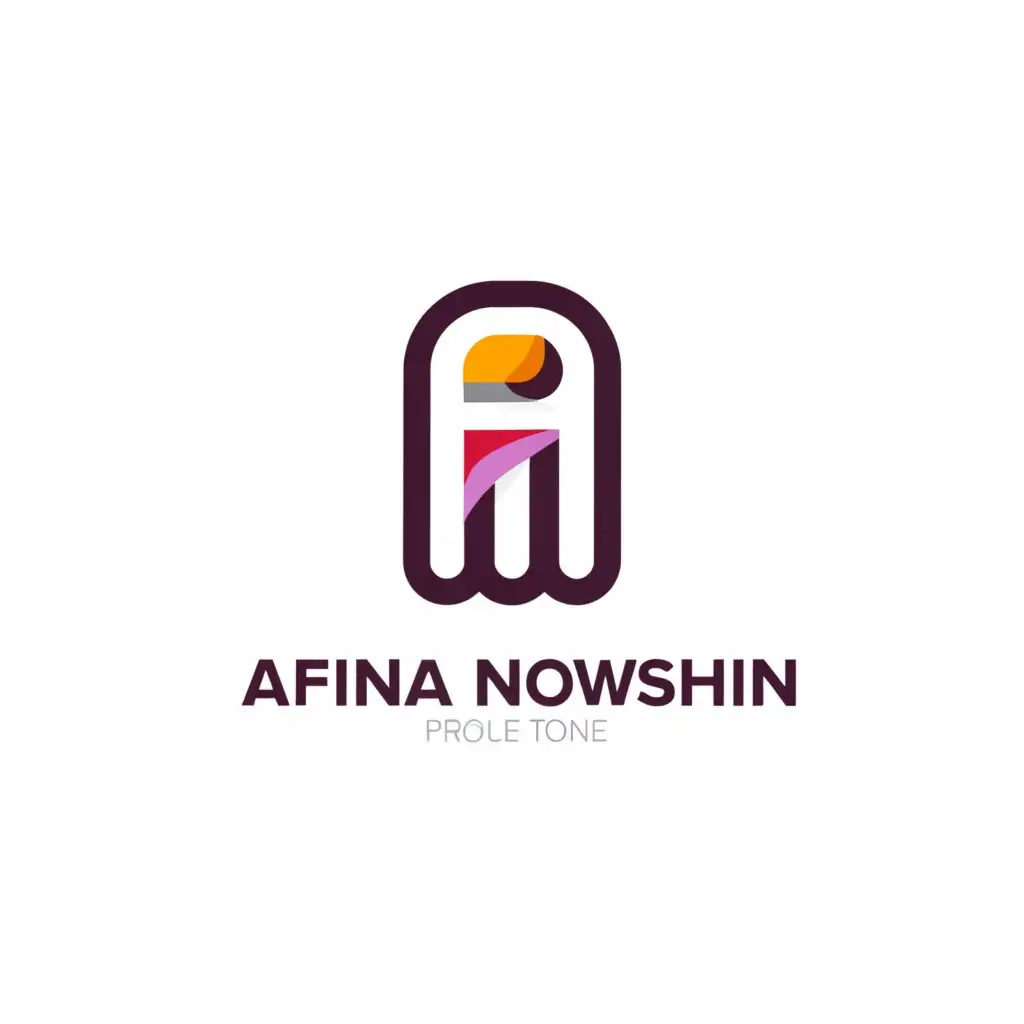 a logo design,with the text "Afrina Nowshin", main symbol:Facebook profile,Moderate,be used in Internet industry,clear background