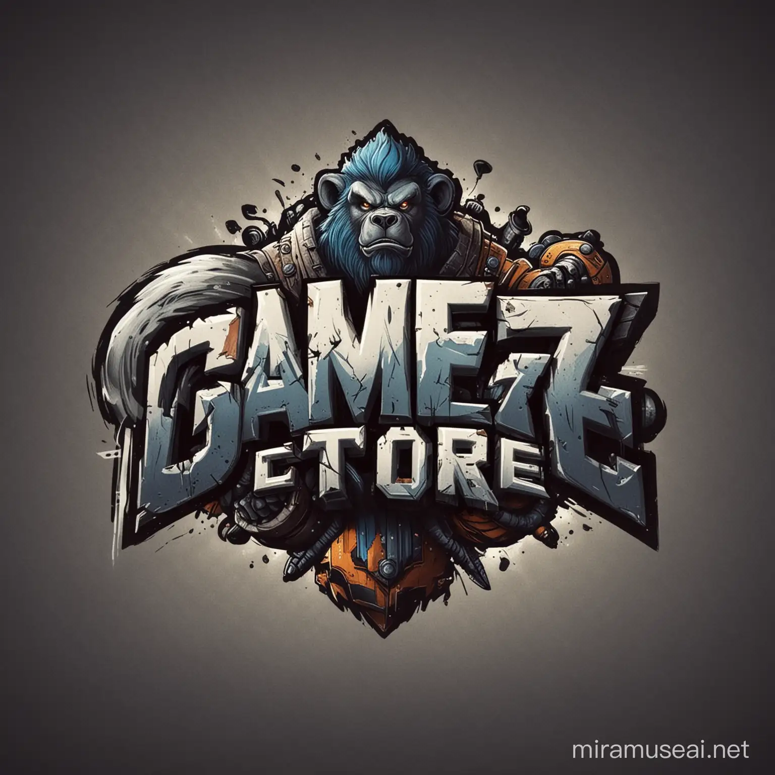 quiero una imagen que lleve el nombre de GAMEZ STORE para una empresa en linea
