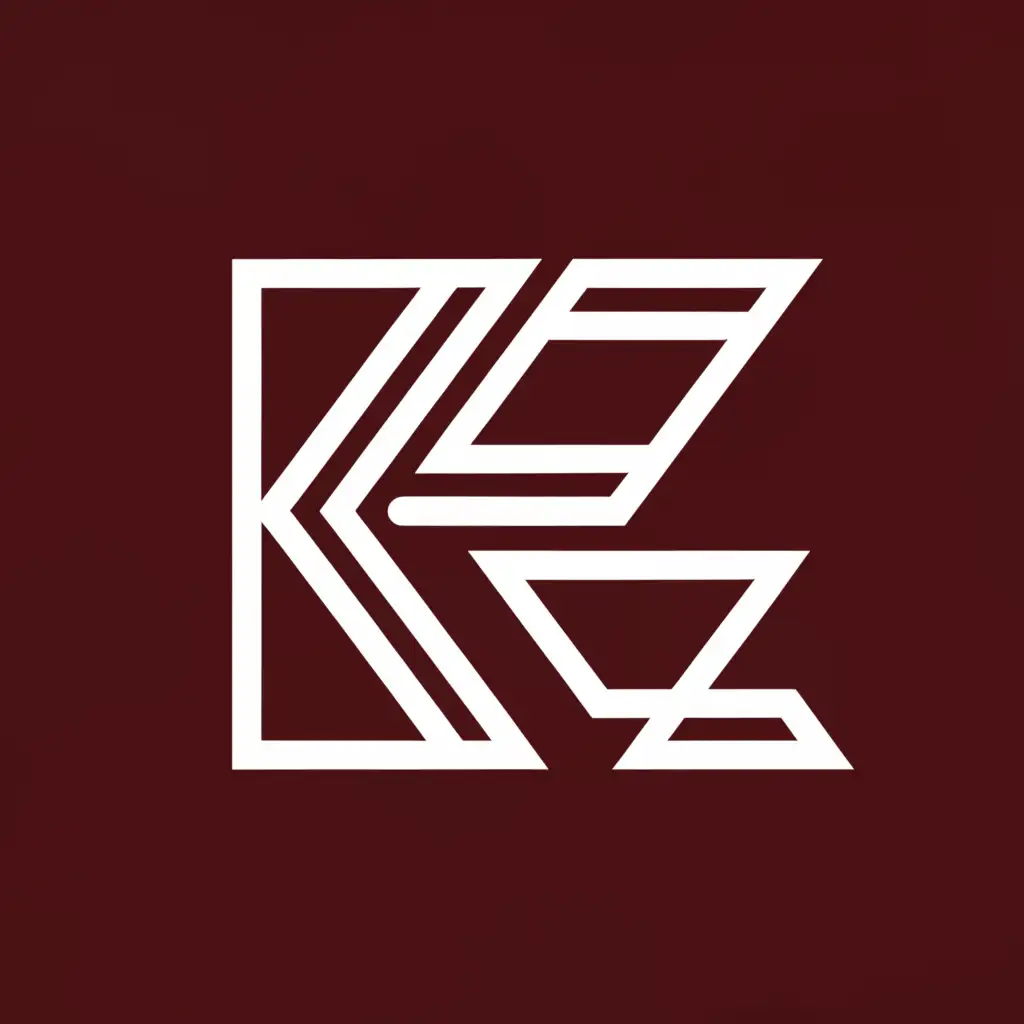 a logo design,with the text "KNZ", main symbol:KNZ letter with an f1 car,Minimalistic,clear background
