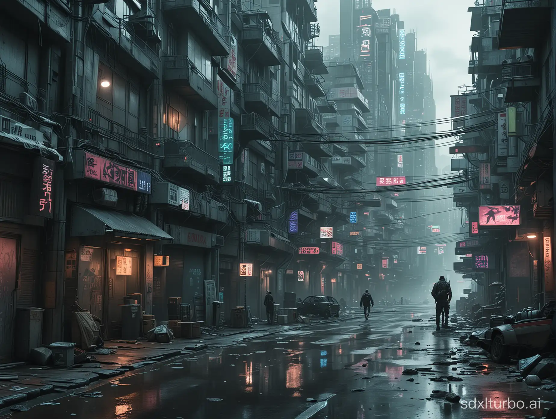 Cyberpunk-Streets-Futuristic-Urban-Crisis