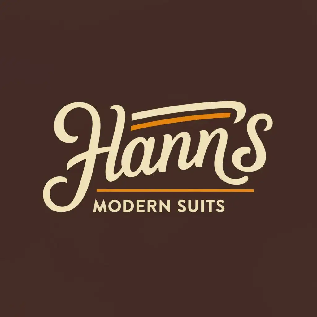 logo, Hann's, with the text "HANN'S MODERN SUITS", typography, be used in Retail industry