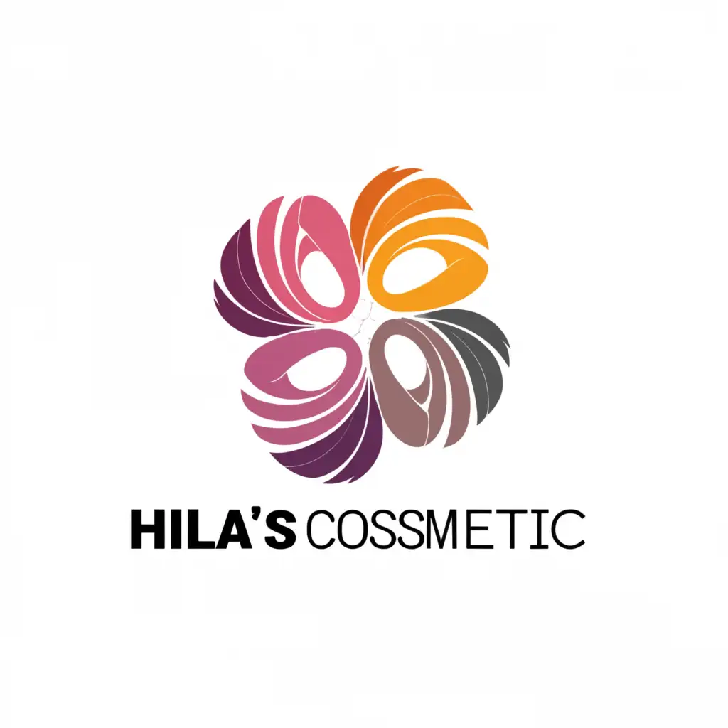 a logo design,with the text "HILA'S COSMETIC", main symbol:cosmetic,complex,be used in Beauty Spa industry,clear background