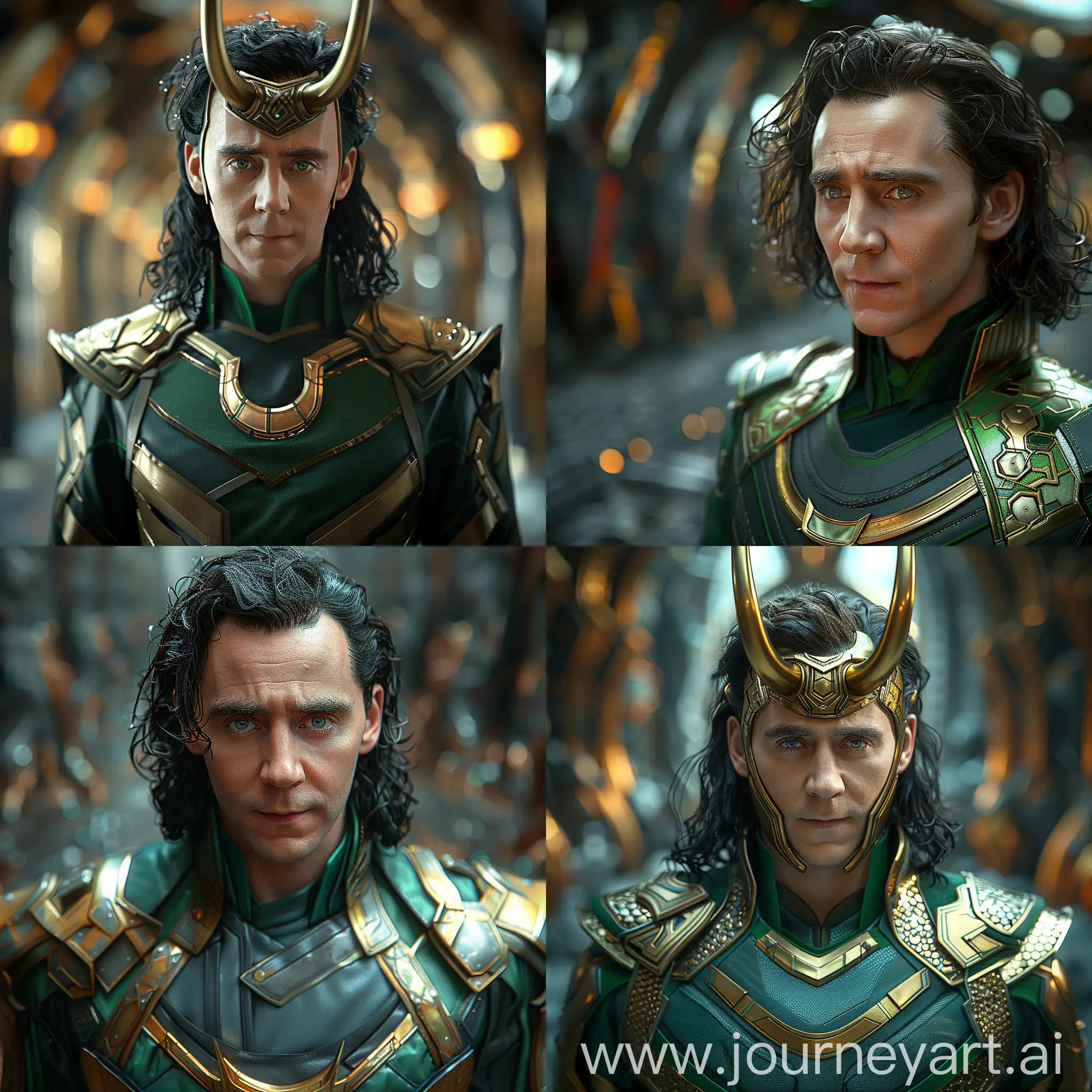 Futuristic Marvel Loki, ultra-modern nanotechnology, ultramodern nanotechnology, octane render --stylize 1000