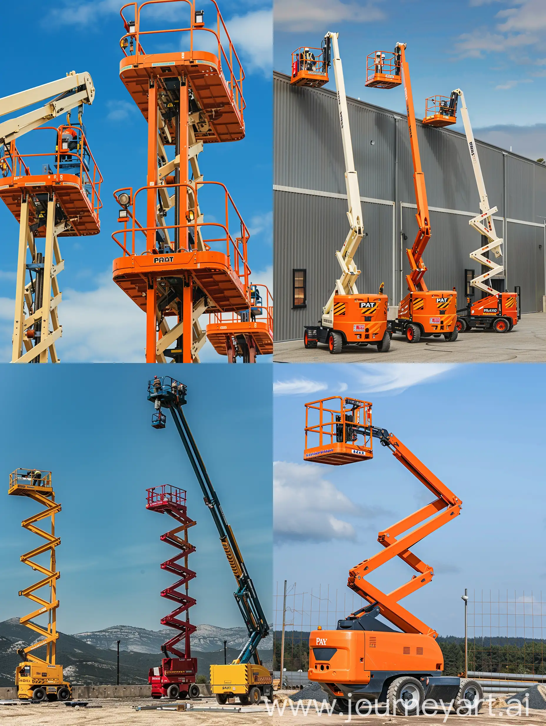 PAV lifts, Cherry pickers, Boom lifts operating onsite