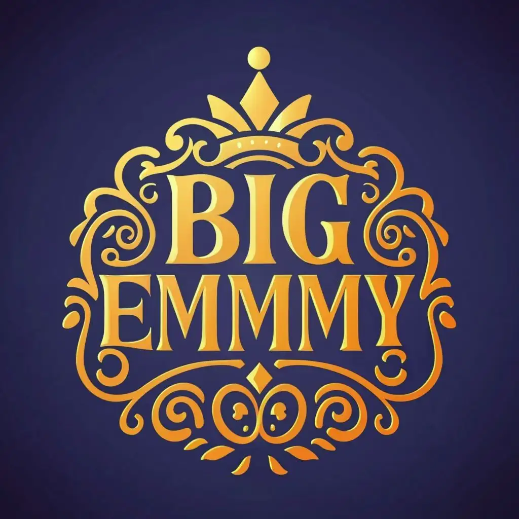 logo, Royal theme, with the text "Big Emmy", typography