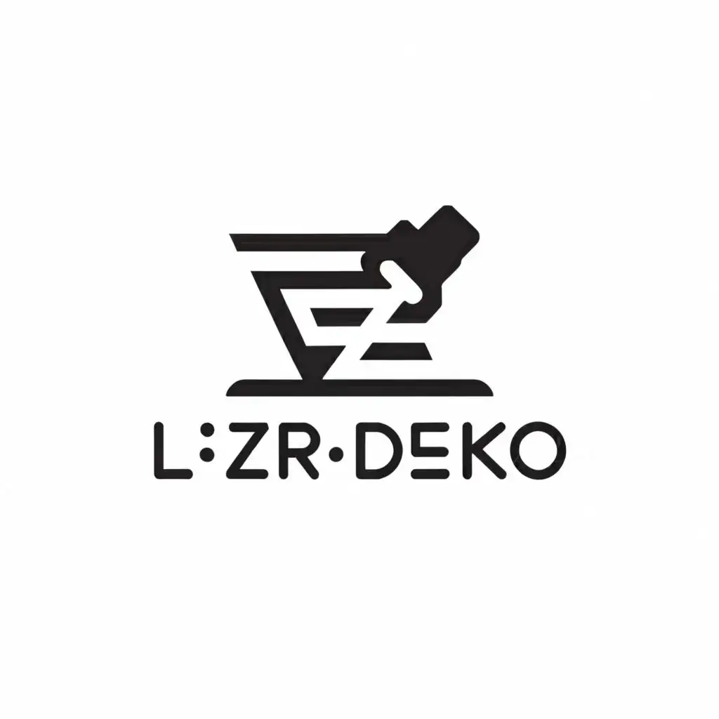 a logo design,with the text "LzrDeko", main symbol:Laser engraving machine,Moderate,be used in Technology industry,clear background