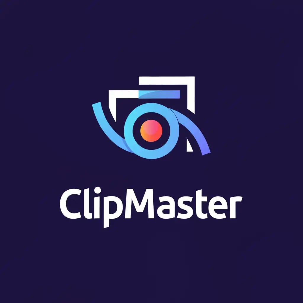 a logo design,with the text "Clipmaster", main symbol:A camera,Moderate,be used in Internet industry,clear background