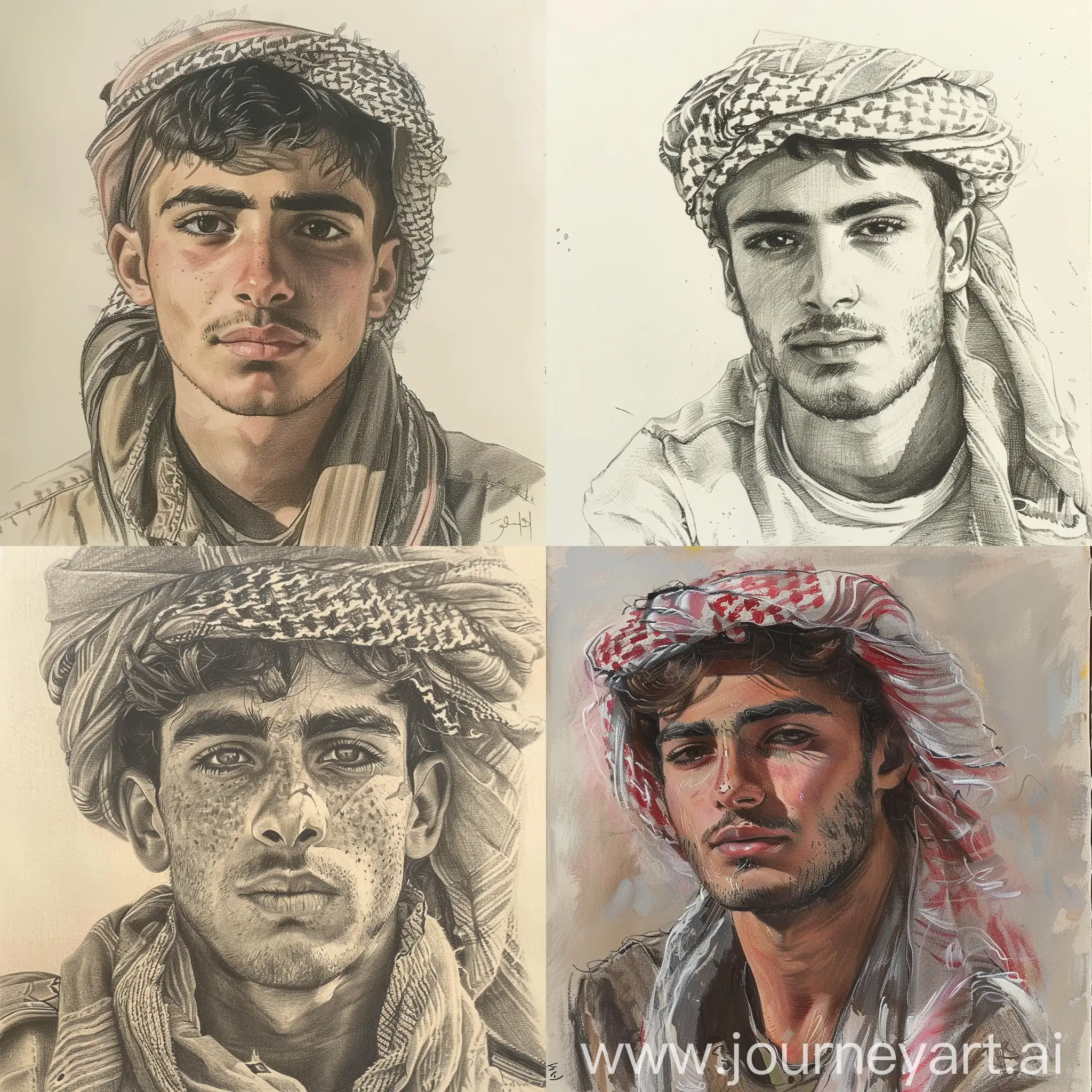 Iraqi-Young-Man-Portrait-in-Traditional-Clothing